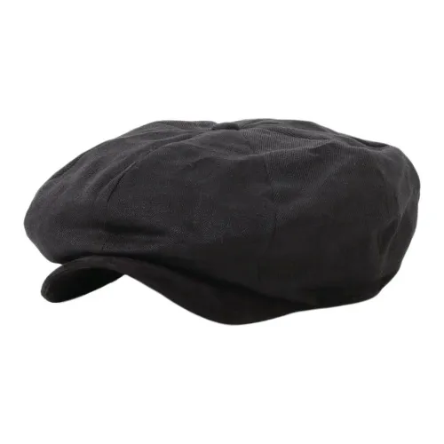 BEAMS Лён Свинная кожа Береты Мужской Черный Умбра Оливковый