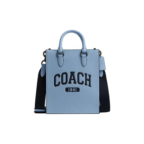 COACH Dylan Коровья кожа Тоут Сумка Сумка для покупок Сумка Сумка через плечо Маленькая мужская сумка Цвет Василек