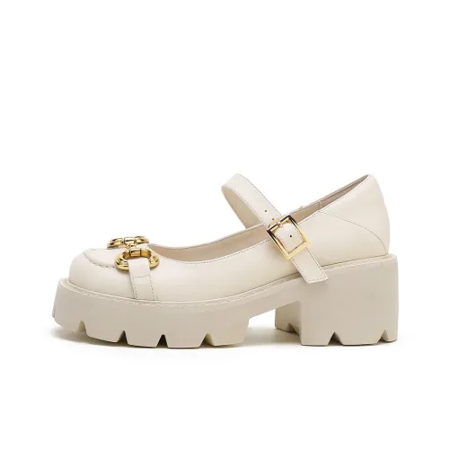 VEDULLAR Грубый каблук Туфли Мэри Джейн Женские