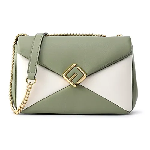 FION Сумка из натуральной коровьей кожи Маленькая Квадратная Сумка через плечо Сумка Маленькая Женская Матча Зеленая