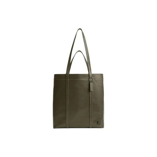 COACH Коровья кожа Тоут Сумка Сумка для покупок Сумка Сумка через плечо Большая Мужская Армейский зеленый