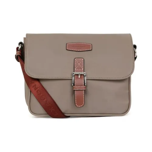 H HEXAGONA Париж Нейлон с Двухслойной Кожей Сумка через плечо Женская Серого цвета