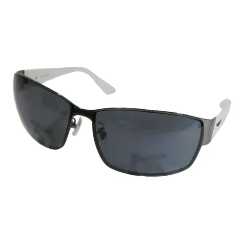 Police Нержавеющая сталь Пластик Нерегулярная форма Солнцезащитные очки Унисекс Белый