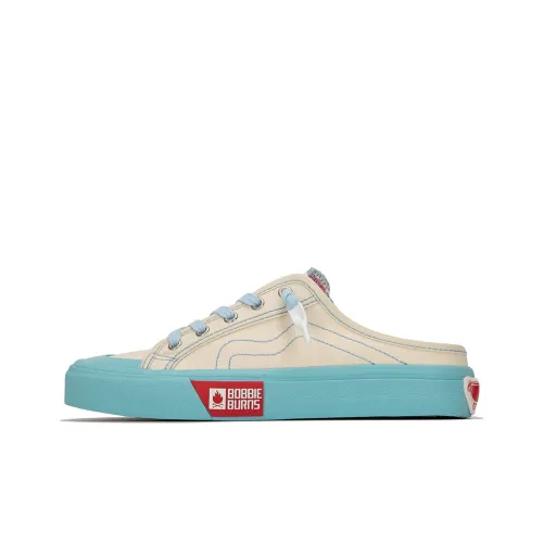 BOBBIE BURNS Slip-Resistant Shock Absorbers Низкие Кроссовки для Скейтбординга Унисекс Белый Синий
