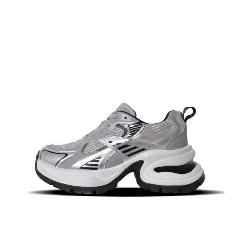 EYGPAP Толстая подошва Женские Серебристые