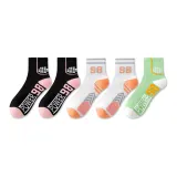 2 Черный, 2 Белый, Розовый, 1 Светло-зеленый