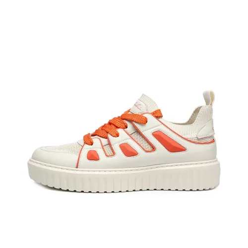 Satchi Амортизация Легкий Дышащий Резистентный к истиранию Низкий Топ Скейтборд Кроссовки Мужские Белые 3 см