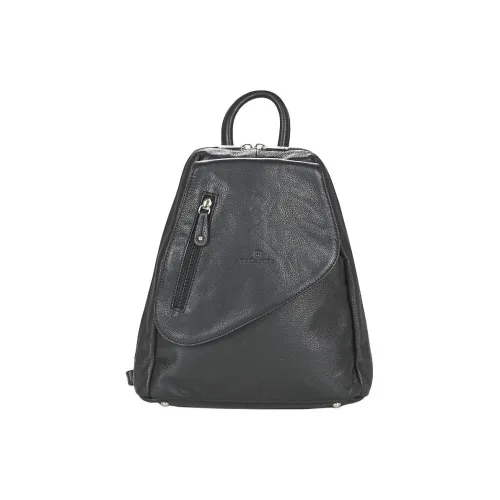 H HEXAGONA PARIS Рюкзак из коровьей кожи средний женский черный