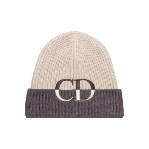 DIOR Новая шерсть Шапки-бини Мужской Бежевый