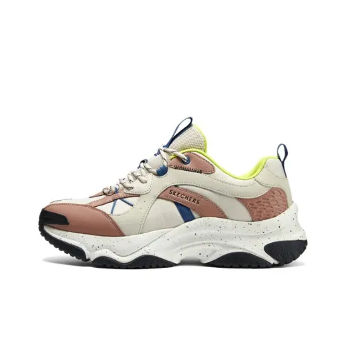 Skechers Street Амортизация Износостойкие Низкие Кроссовки для Бега Мужские Белый Коричневый