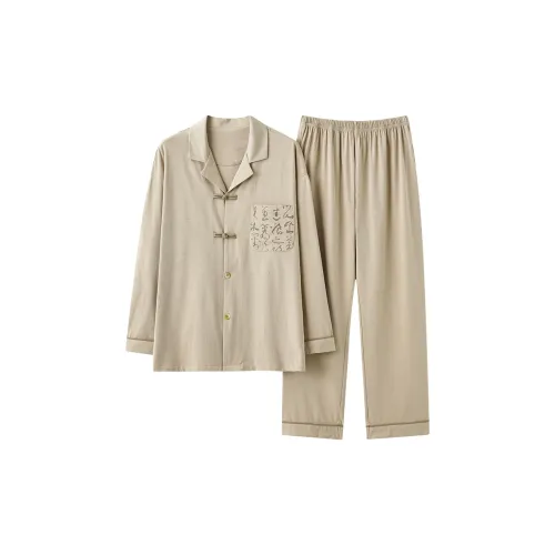 HUAIERWEI Linen Men's Pajama Sets