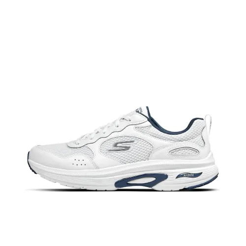 Skechers Go Run Arch Fit Амортизация Низкий Топ Беговые кроссовки Мужские Белые