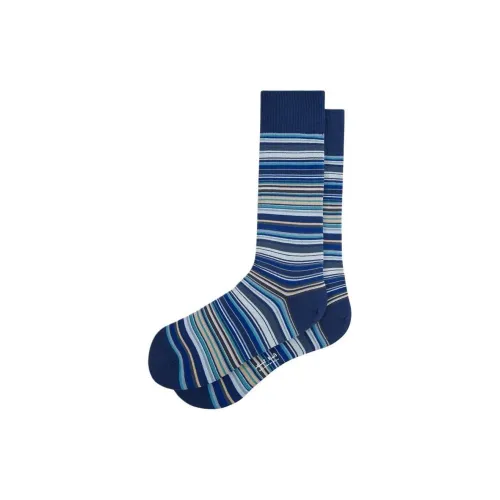 Paul Smith Paul Smith Classic Striped Series 1 Pack Темно-синие Мужские Носки до икры MID