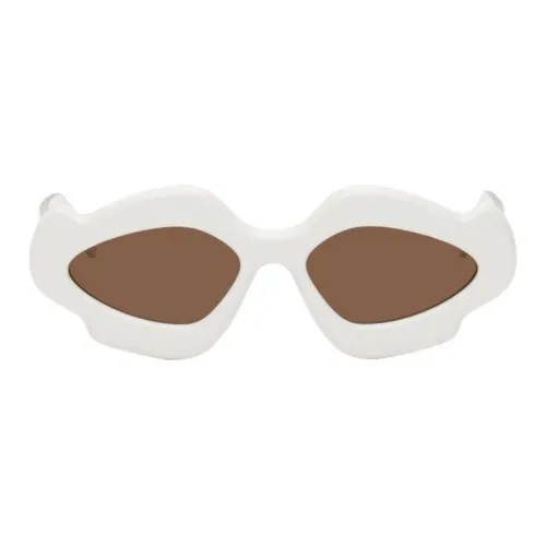 LOEWE В зависимости от официального сайта Нерегулярная форма Солнцезащитные очки Женские Белые