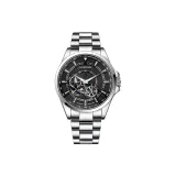 GJ16301 Белый корпус, черный циферблат, стальной браслет