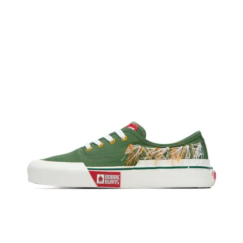BOBBIE BURNS Slip-resistant Abrasion-resistant Low-top Skateboard Shoes Unisex Green BOBBIE BURNS Противоскользящие Износостойкие Низкие Кеды для Скейтбординга Унисекс Зеленые
