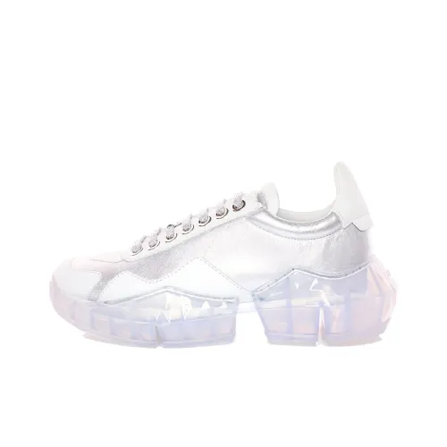 Jimmy Choo Ромб F Low Топ Повседневная обувь Женская Серебряная