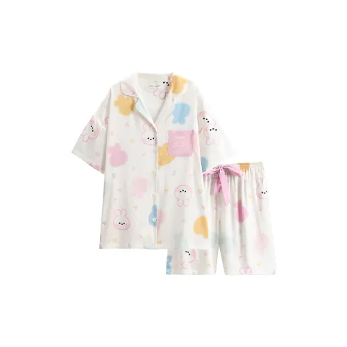FENTENG x LINE FRIENDS Пижамный комплект Женские Экрю