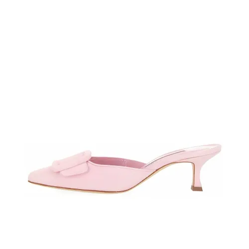 MANOLO BLAHNIK Домашние тапочки Женские Розовые