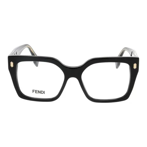 FENDI Ацетат Прямоугольные Оправы для Очков Унисекс Черный
