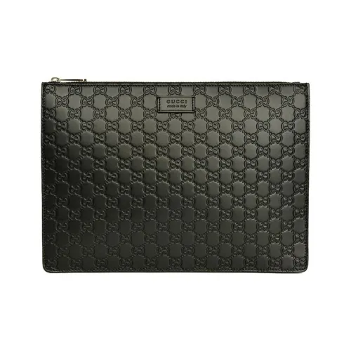 GUCCI Кожаный клатч сумка через плечо мужская черная