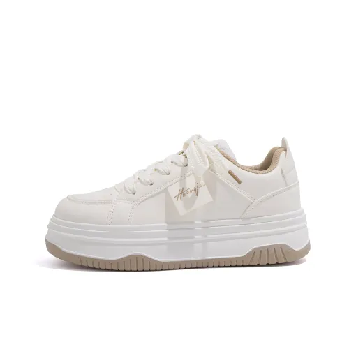 HUANQIU Покрытие Высота Увеличивающие Легкие Низкие Кроссовки для Скейтбординга Женские Бежевый Хаки