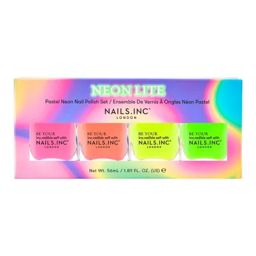 Nails.Inc Neon Light Набор лаков для ногтей 14 мл * 4