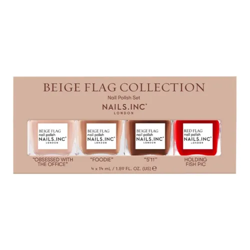 Nails.Inc Бежевый Флаг Набор Лака для ногтей 14 мл*4