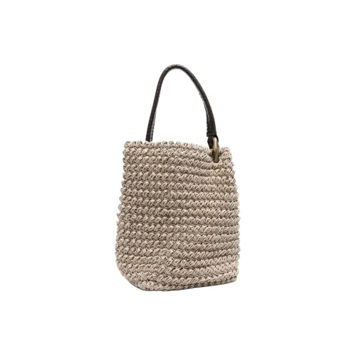 JW Anderson Хлопковая ведрообразная сумка сумка на одно плечо большая женская бежевая