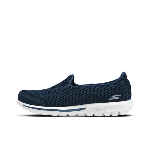 Skechers Go Walk Classic Устойчивый к истиранию Дышащий Низкий Топ Повседневная Обувь Женская Морской Синий Белый