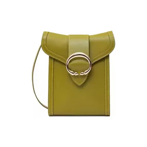 Azzurra Gronchi Первый слой Кожа с микрофиброй Сумка через плечо Сумка на плечо Средний размер Женский Зеленый