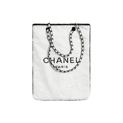 CHANEL Блестки Сумка Сумка через плечо Женская Белая