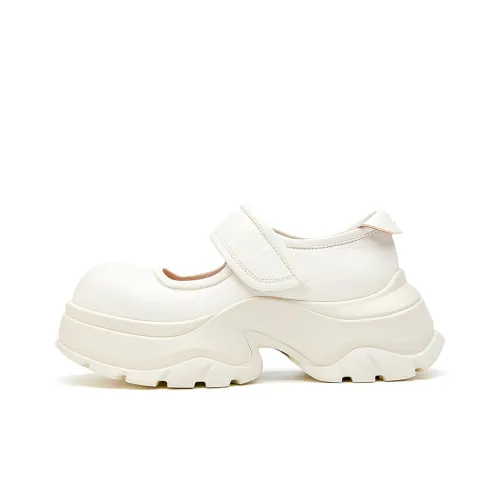SHOESZOOO Туфли Мэри Джейн Белые Женские