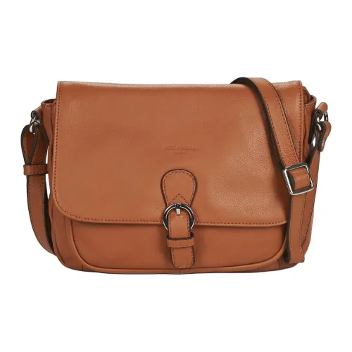 H HEXAGONA Париж Коровья кожа Плечевая сумка Женская Темно-коричневый