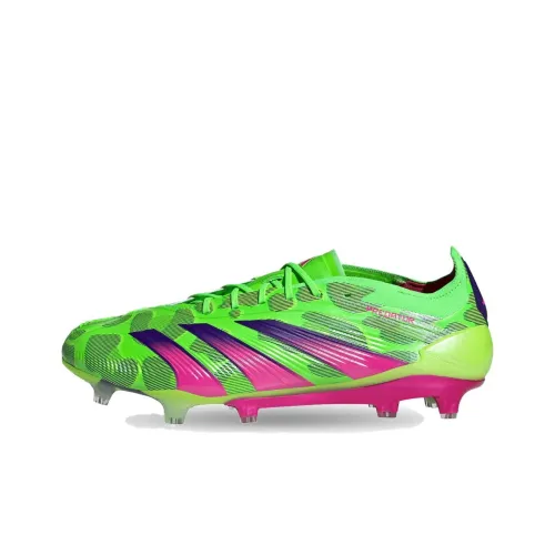 Adidas PREDATOR ELITE FG Твердый грунт Противоскользящие Устойчивые к истиранию Футбольные бутсы Унисекс Зеленый Фиолетовый Красный