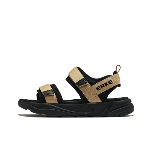 Erke Chasing Waves Пляжные сандалии Мужские Глубокий черный Хаки