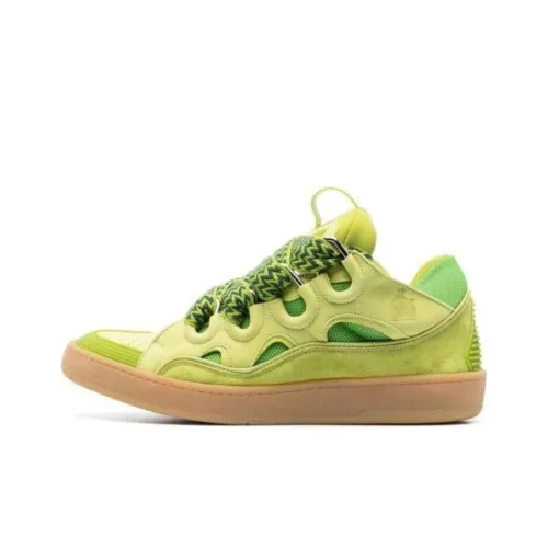 Lanvin Низкие кроссовки для скейтбординга Мужские Зеленые