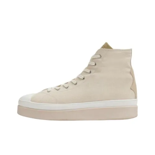 ISABEL MARANT High-Top Canvas Shoes Beige Men's