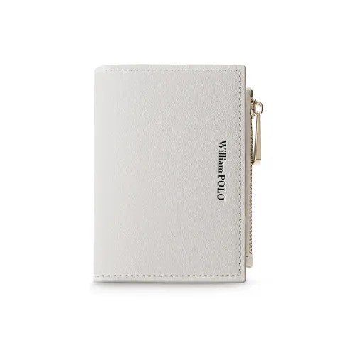 WilliamPOLO Топ Коровья Кожа Кошелек на Молнии с Отделением для Водительских Прав Стандартный Женский Черный Белый