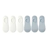 (6 пар) Молочно-белый 3 + Светло-синий 3