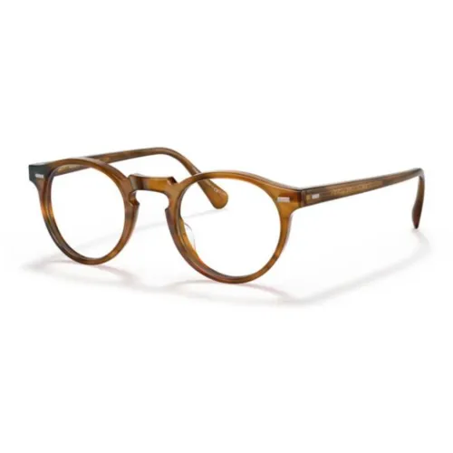Oliver Peoples Ацетат Круглые Оправы для Очков Унисекс Коричневый