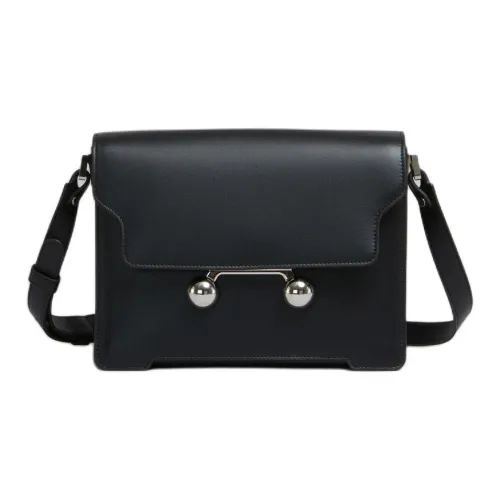 MARNI Телячья кожа Сумка через плечо Сумка на плечо Мужская Черная