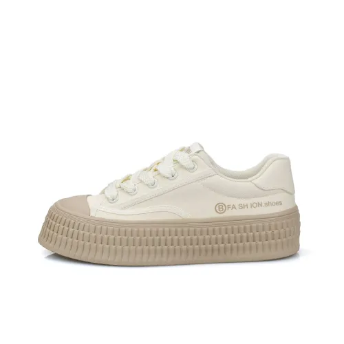B10CROWN Low-Top Canvas Shoes Beige Khaki Women's
