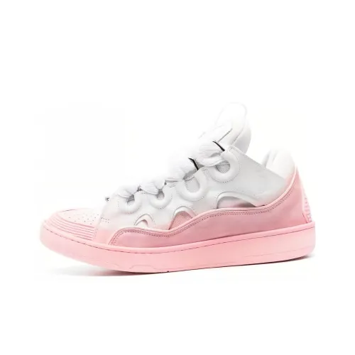 Lanvin MID Топ Скейтборд Кроссовки Мужские Розовые Белые