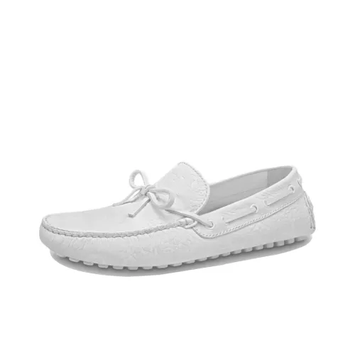 LOUIS VUITTON Arizona Monogram Rubber Sole Loafers Men's White LOUIS VUITTON Arizona Монограмма Резиновые Лоферы Мужские Белые