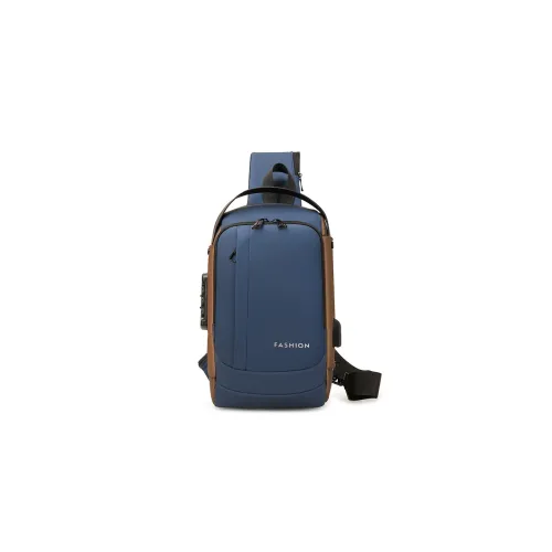 MingLu Кожа Мембрана Sling Сумка Сумка через плечо Унисекс Синий Серый Серый Золото Черный