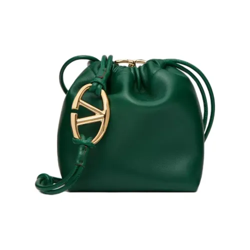 Valentino Напп-Кожа Ведрообразная Сумка через плечо Мини Женская Зеленая