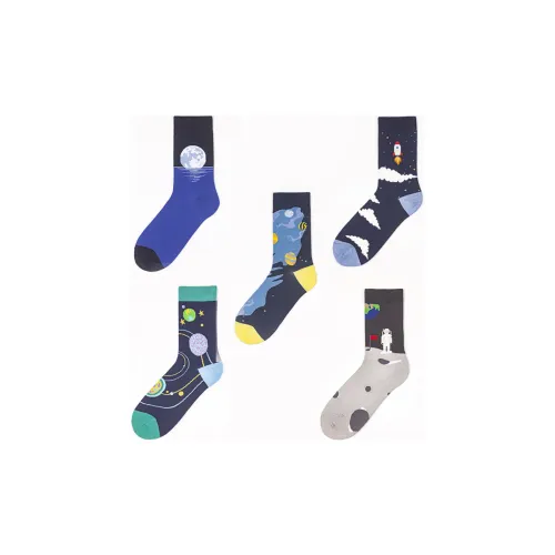 Pan Shijia Носки Crew Унисекс упаковка из 5 пар