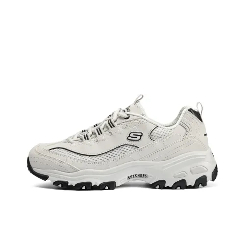 Skechers D'LITES 1,0 Дышащий Легкий Увеличивающий Высоту Низкий Топ Кроссовки с Толстой Подошвой Женские