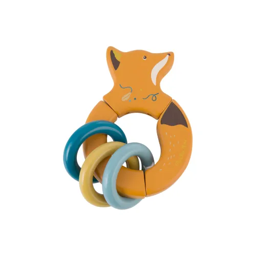 MOULIN ROTY Коллекция путешествий Orla Деревянная Желтая Лиса Ручной Колокольчик 13 см Игрушки